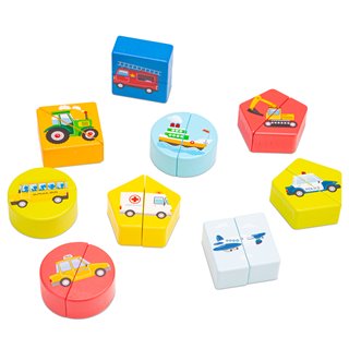 Shape block puzzle - vehicles